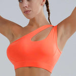 Cloud Rise One-Shoulder Yoga Bra - Quick-Dry Supportive Sports Crop Top