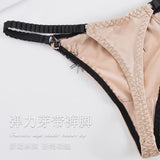 Low-Rise Satin T-Back Thong Panties – Thin Belt Femme Style