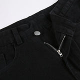 High Waisted Chain Jeans - Featuring a Cross Chain and Hollow Out Design for a Sexy and Elegant Look