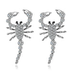 Full Crystal Scorpion Stud Earrings