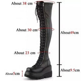 High Heels Thigh High Platform Boots – Bold Gothic Cosplay Style