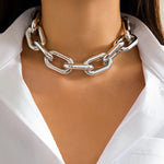 Exaggerated Heavy Metal Thick Chain Choker - Trendy Unisex Necklace