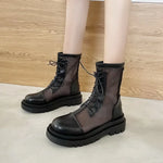 Chunky Gothic Ankle Boots for Women with Platform Wedges and Demonias Shoes