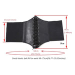 PU Leather Corset Wide Belt - Slimming Body Waistband for Women