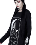 Gothic Moon Hoodie Long Sleeve Goth Sweatshirt