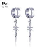 Multi-Layered Cross Chain Dangle Earrings