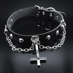 Inverted Cross Chocker Necklace