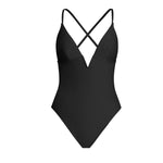 V-Wire Cross Back One-piece Swimsuit - Alt Style Clothing
