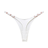 Thongs Luxury Ice Silk Underwear Low Waist Satin Panties