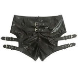 Womens Summer Fashion Shorts Pole Dancing Patent Leather Strappy Booty Shorts Ladies Party Nightclub Hotpants Clubwear Costumes