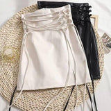 High Waist PU Leather Mini Skirt Nightclub - Alt Style Clothing