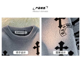 Round Neck Sweater High Street Couple Knitted Oversized Pullover