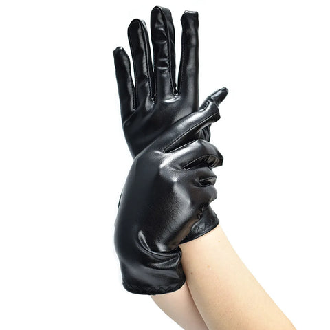 Military Parade Performance Leather Gloves - Cosplay Wrist-Length Gloves