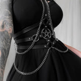 Gothic Leather Chest Harness – Bold Body Accessory