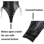 Bodysuit Plus Pvc Bondage Crotchless Body Suit - Alt Style Clothing