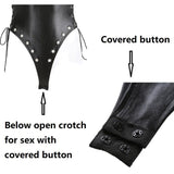 Bodysuit Plus Pvc Bondage Crotchless Body Suit - Alt Style Clothing