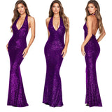 Elegant Sequined Fishtail Evening Dress – Perfect for Stunning Occasions