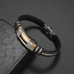 Classic Hand-Woven Leather Bracelet - Nordic Amulet Design