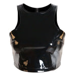 Wet Look PVC Vinyl Sleeveless Crop Top – Bold and Glossy Edge