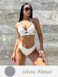 Solid Push Up Bikini Bandage Set