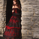 Gothic Medieval Lace Liner Evening Dress - Alt Style Clothing