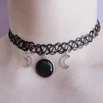 Goth Choker with Black Choker Necklace