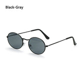 Vampire Sunglasses - Metal Oval Frame with Mirror UV400 Lenses