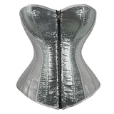 Overbust Leather Corset Bustier Top Perfect for Nightclub