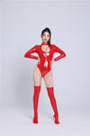 Sexy Clubwear Hollow Out PVC Bodysuit - Alt Style Clothing