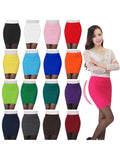 Short Elastic Pleated High Waist Slim Mini Skirt - Casual Pencil Silhouette