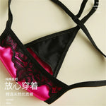 3PCS Glossy Satin Panties For Women Low Waist G String