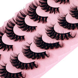 7 Pairs Wispy Cat Eye False Eyelashes - Natural Look Faux Mink Fluffy Strip Lashes