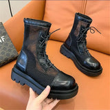 Chunky Gothic Ankle Boots for Women with Platform Wedges and Demonias Shoes