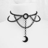 Goth Choker with Black Choker Necklace