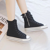 Classic Canvas Sneakers with Metal Decoration for Women - Perfect for Alternative Style