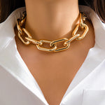 Exaggerated Heavy Metal Thick Chain Choker - Trendy Unisex Necklace