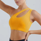 Cloud Rise One-Shoulder Yoga Bra - Quick-Dry Supportive Sports Crop Top