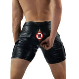 Leather Mid-Length Shorts – Sleek Clubwear for a Bold Look