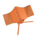 PU Leather Corset Wide Belt - Slimming Body Waistband for Women