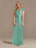 V-Neck Sequin Party Maxi Dress Long Prom Cocktail Dress - Alt Style Clothing