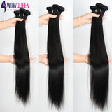 Straight Peruvian Remy Human Hair Weave Bundles - 100% Natural Black Extensions