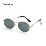 Vampire Sunglasses - Metal Oval Frame with Mirror UV400 Lenses