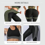 2/3PCS Seamless Women Yoga Set Workout Sportswear Gym Clothing