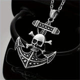 Neo-Gothic Inverted Punk Cross Satanic Pendant Necklace - Black