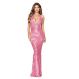 Elegant Sequined Fishtail Evening Dress – Perfect for Stunning Occasions