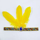 Boho Peacock Feather Adjustable Headdress - Women's Novelty Hair Band