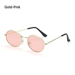 Vampire Sunglasses - Metal Oval Frame with Mirror UV400 Lenses