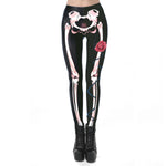 Gothic Print High-Waisted Fitness Leggings – Perfect for Workouts