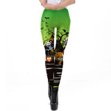 Gothic Print High-Waisted Fitness Leggings – Perfect for Workouts