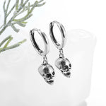 Punk Rock Skull Stainless Steel Hoop Earrings